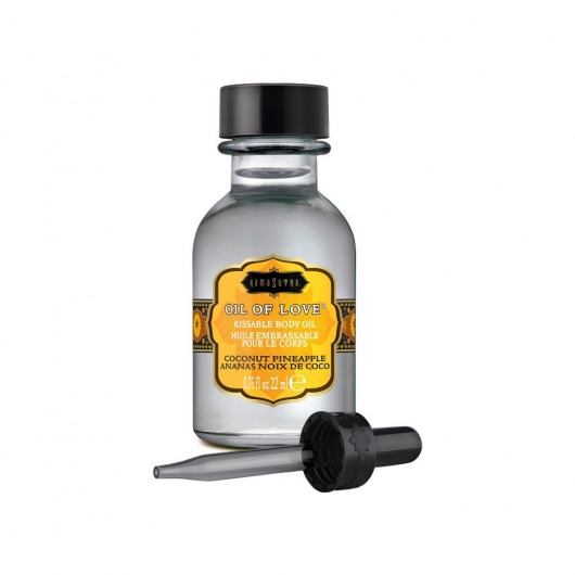Масло для ласк с ароматом кокоса и ананаса Oil of Love Coconut Pineapple - 22 мл. - Kama Sutra - купить с доставкой в Первоуральске