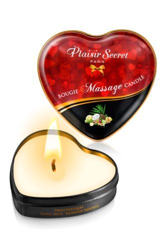 Массажная свеча с ароматом экзотических фруктов Bougie Massage Candle - 35 мл. - Plaisir Secret - купить с доставкой в Первоуральске