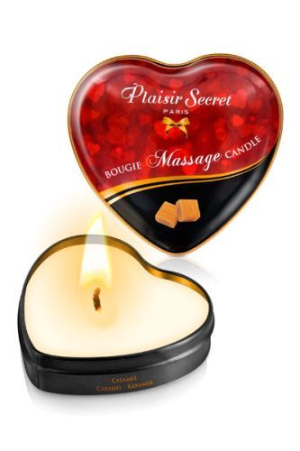 Массажная свеча с ароматом карамели Bougie Massage Candle - 35 мл. - Plaisir Secret - купить с доставкой в Первоуральске