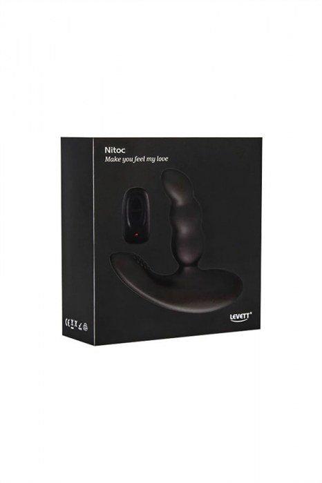 Черный силиконовый стимулятор простаты Levett Nitoc с пультом ДУ - Levett - в Первоуральске купить с доставкой