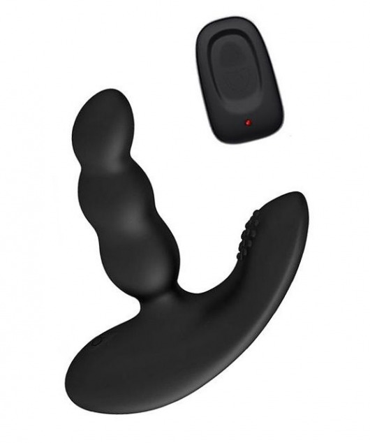 Черный силиконовый стимулятор простаты Levett Nitoc с пультом ДУ - Levett - в Первоуральске купить с доставкой