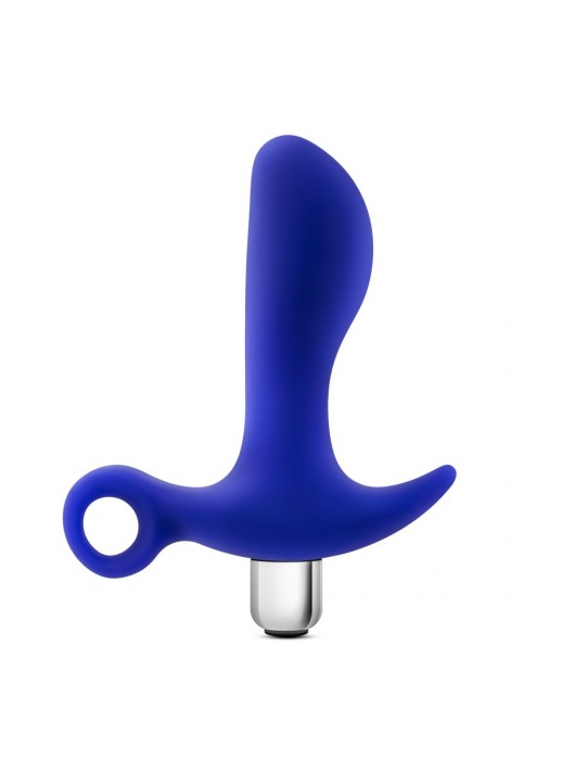 Синий стимулятор простаты с ручкой-кольцом Performance Prostimulator 02 - Blush Novelties - в Первоуральске купить с доставкой