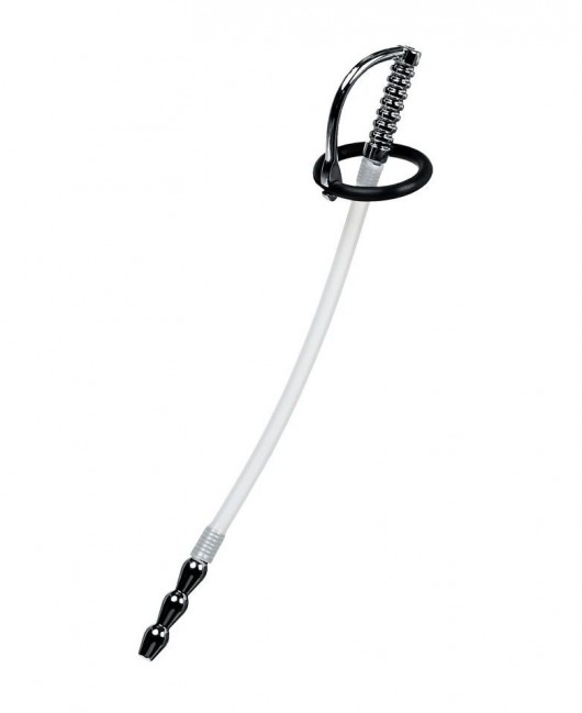 Силиконовый уретральный плаг со сменными фиксирующими кольцами Metal - ToyFa - купить с доставкой в Первоуральске