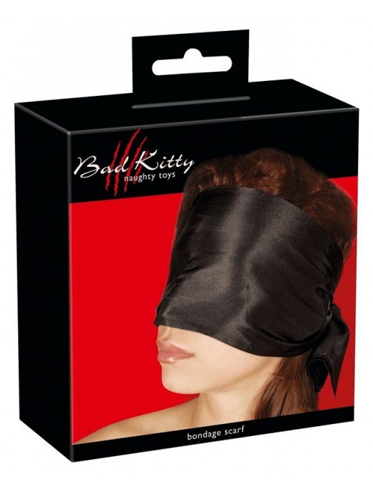Широкая повязка-шарф на глаза Bad Kitty Bondage Scarf - Orion - купить с доставкой в Первоуральске
