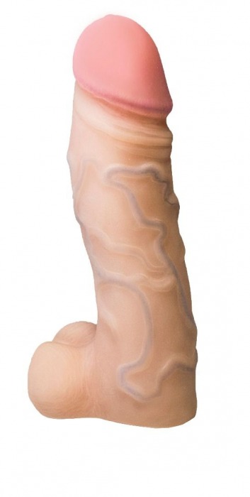 Реалистичная насадка с мошонкой REAL Standard - 15,5 см. - LOVETOY (А-Полимер) - купить с доставкой в Первоуральске