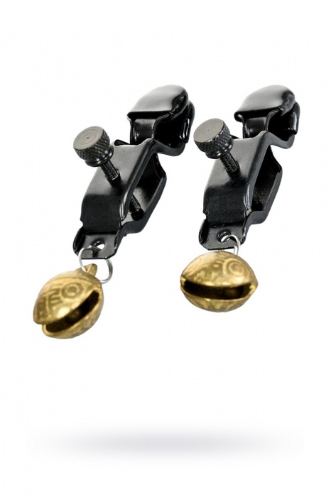 Черно-золотистые зажимы для сосков TOYFA Theatre - ToyFa - купить с доставкой в Первоуральске