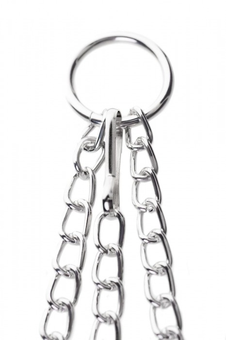 Черно-серебристые зажимы для сосков с кольцом для пениса TOYFA Metal - ToyFa - купить с доставкой в Первоуральске