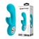 Бирюзовый вибратор Chris с клиторальным отростком - 15,4 см. - Baile купить в Первоуральске с доставкой в Orgasmix.ru Бирюзовый вибратор Chris с клиторальным отростком - 15,4 см. - Baile